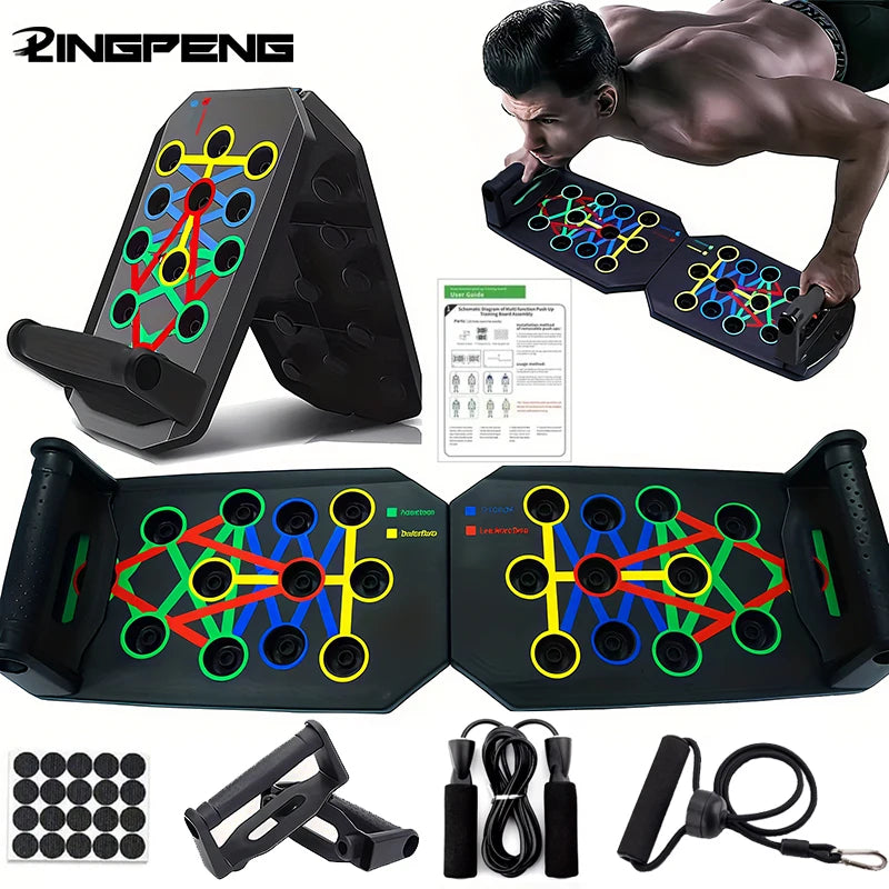 Portable Foldable Push-Up Board with Handles