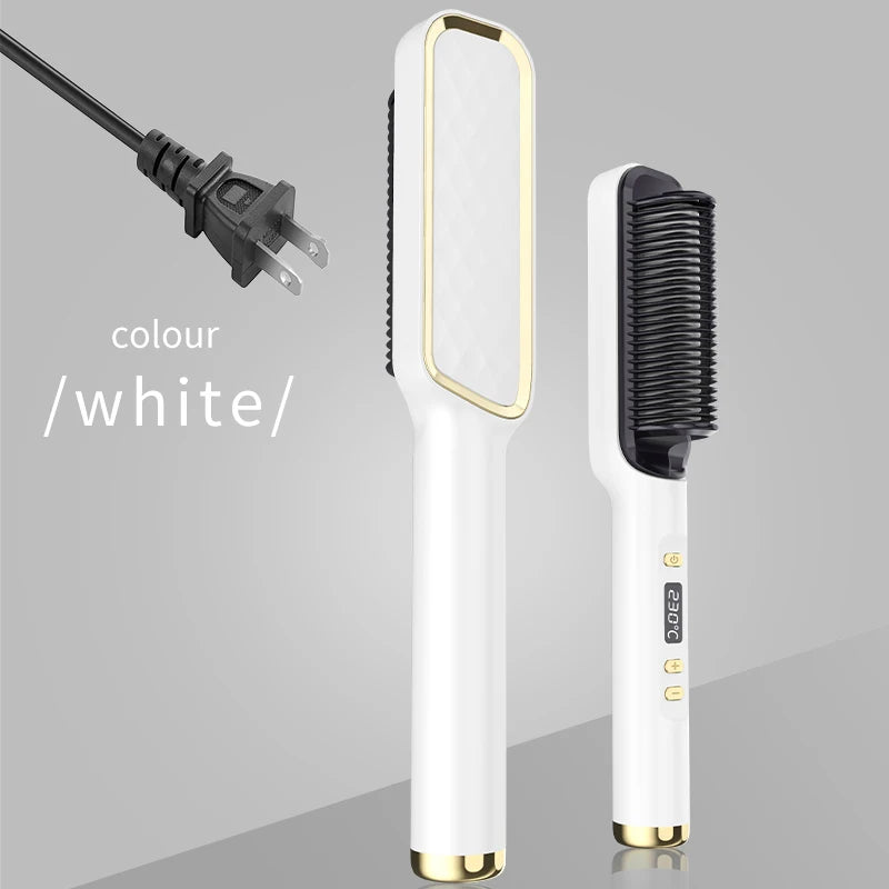 Electric Hot Comb Hair Straightening Brush Ionic Design