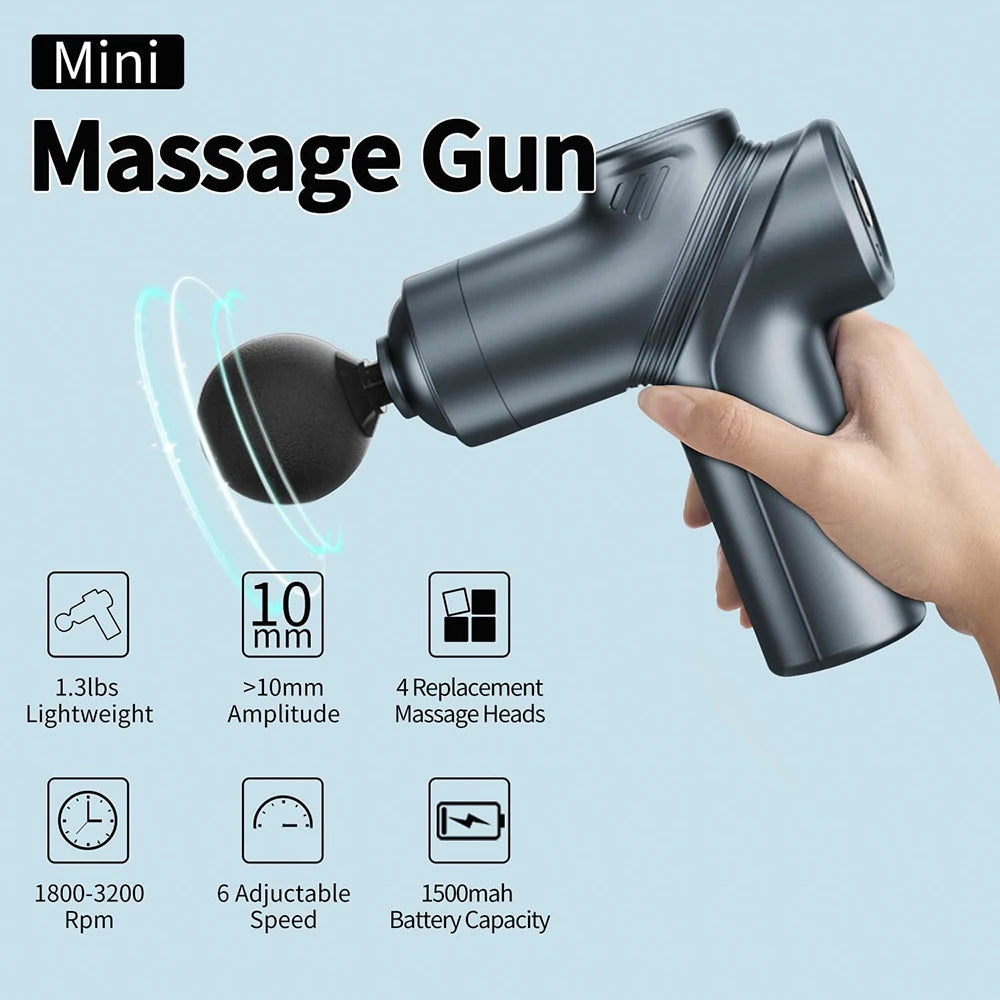 Mini Deep Tissue Massage Gun for Muscle Relaxation & Recovery