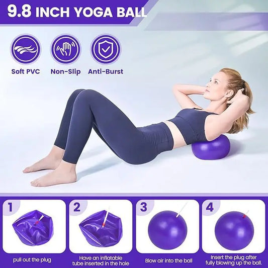 13 PCS Pilates Ball & Resistance Band Set for Home Workouts