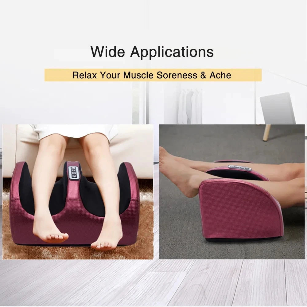 Electric Heated Foot Massager with Shiatsu Rollers