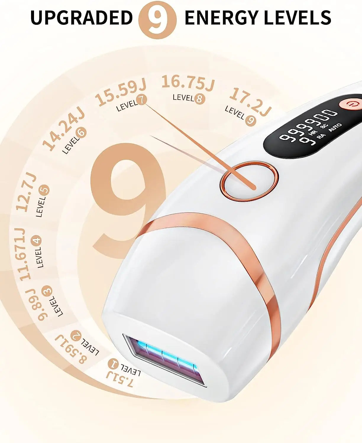 IPL Hair Removal Device 17J 999900 Light Pulses