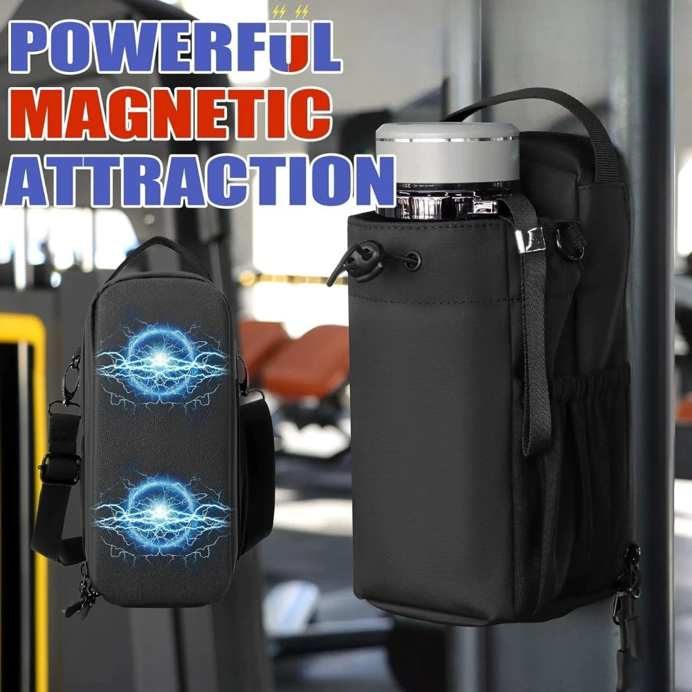 Magnetic Fitness Water Bottle Bag Large Capacity