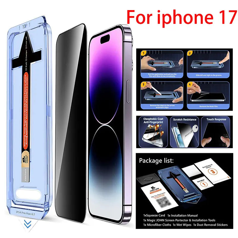 Auto Alignment Privacy Glass for iPhone