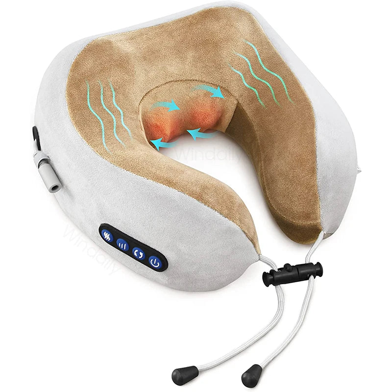 Electric Neck Massager with Heat & Vibration
