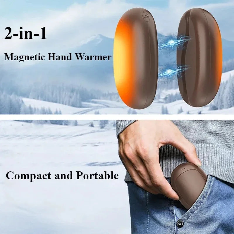 Magnetic Electric Hand Warmers 2 Pack 5000mAh USB