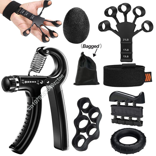 Adjustable Hand Grip Strengthener Set with Counter 5–60kg