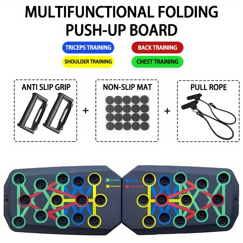 Portable Foldable Push-Up Board with Handles