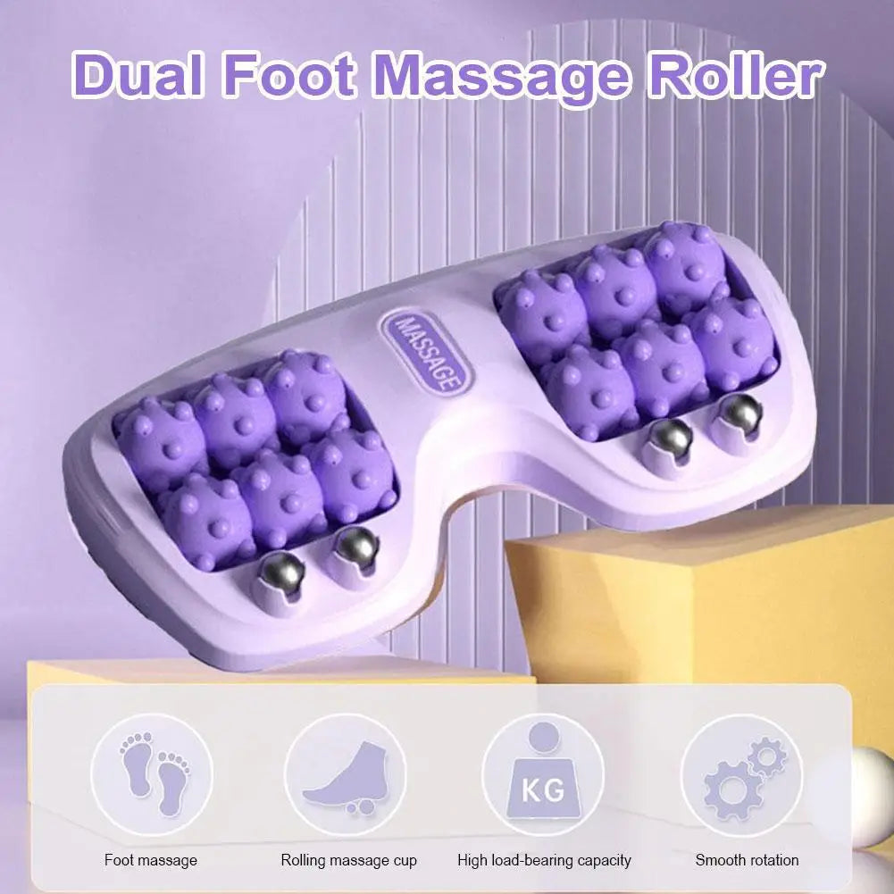 Dual-Wheel Wooden Foot Massage Roller