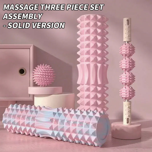 3-Piece Foam Roller & Massage Ball Fitness Set