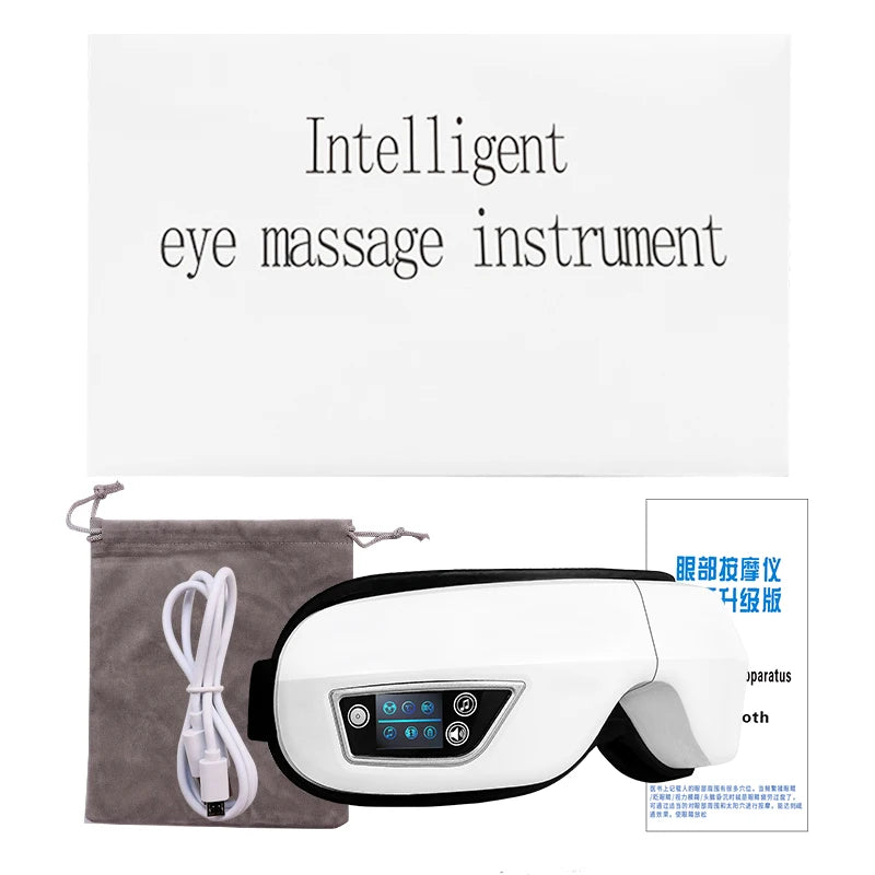 Electric Eye Massager Heat Vibration Bluetooth Device