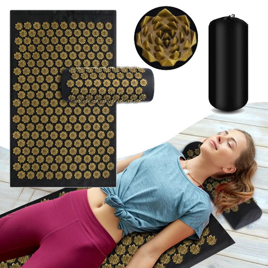 Acupressure Style Yoga Mat with Cushion Spike Design