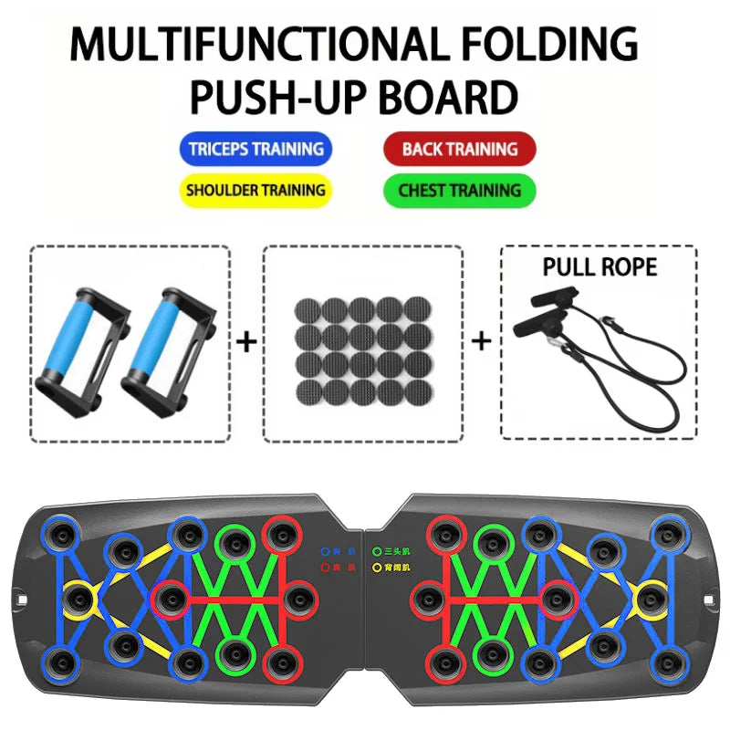 Multifunctional Foldable Push-Up Board for Home Fitness Training