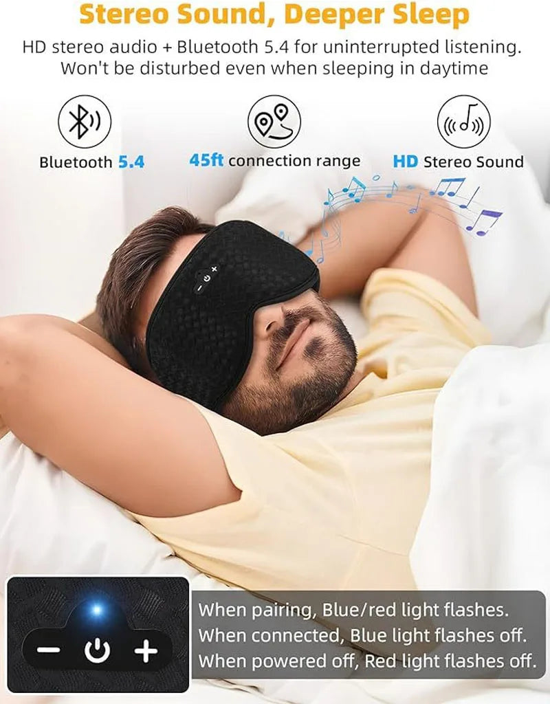 Bluetooth 3D Sleep Eye Mask with Wireless Headphones