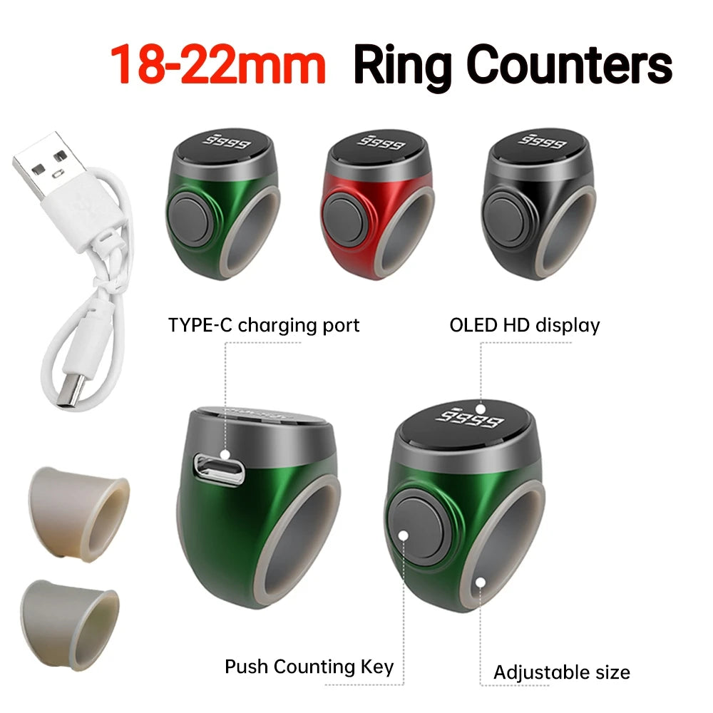 S9 Digital Ring Counter – Smart Touch Prayer & Tally Counter