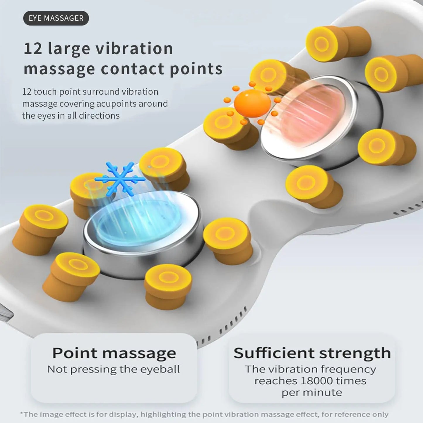 Rechargeable Heat & Cooling Eye Massager with Bluetooth Music