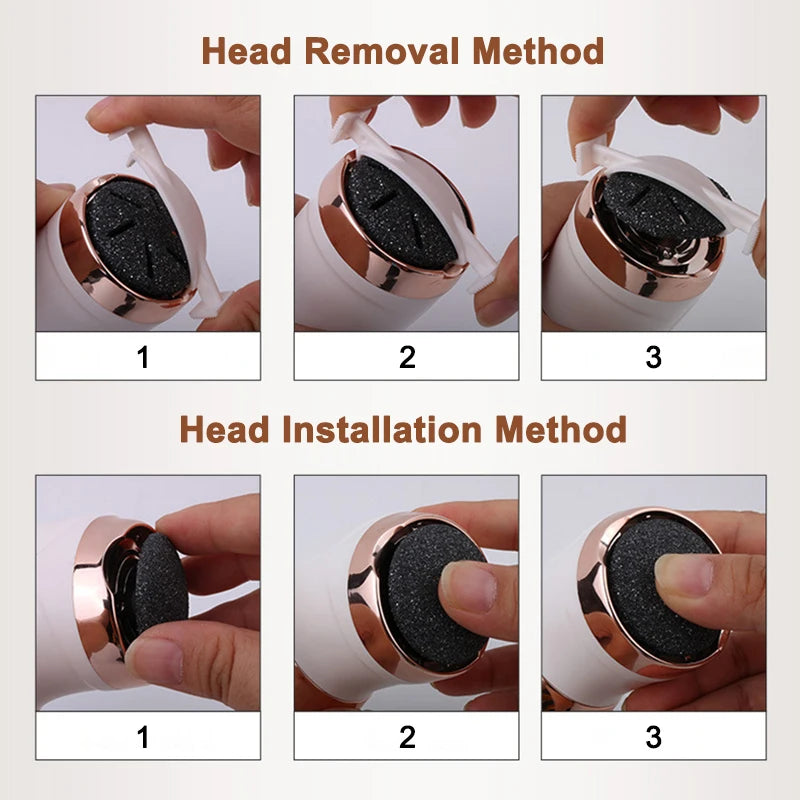 Electric Foot File Pedicure Tool for Smooth Heels & Feet Care