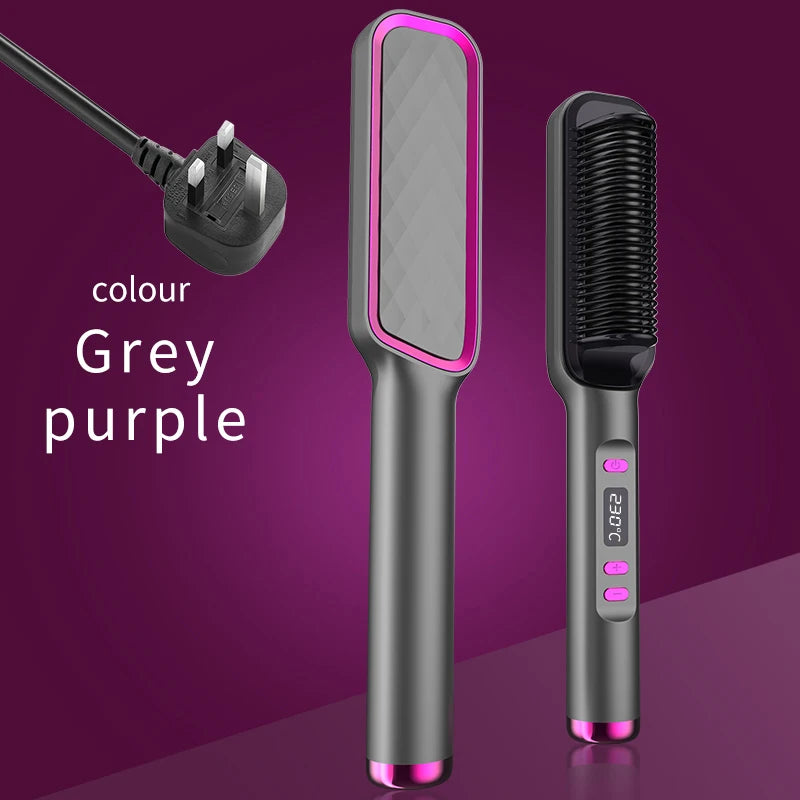 Electric Hot Comb Hair Straightening Brush Ionic Design