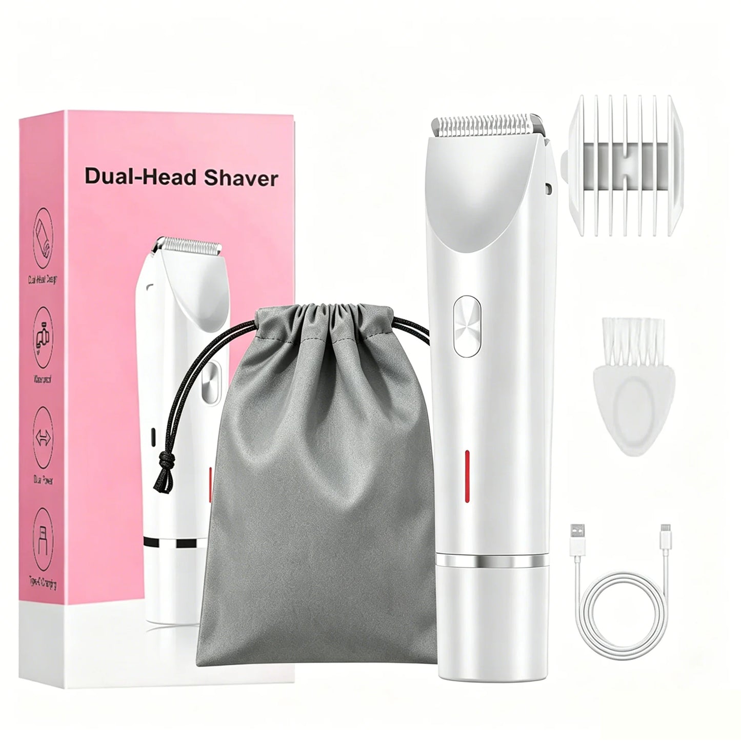 Electric Women's Dual Head Shaver & Hair Trimmer