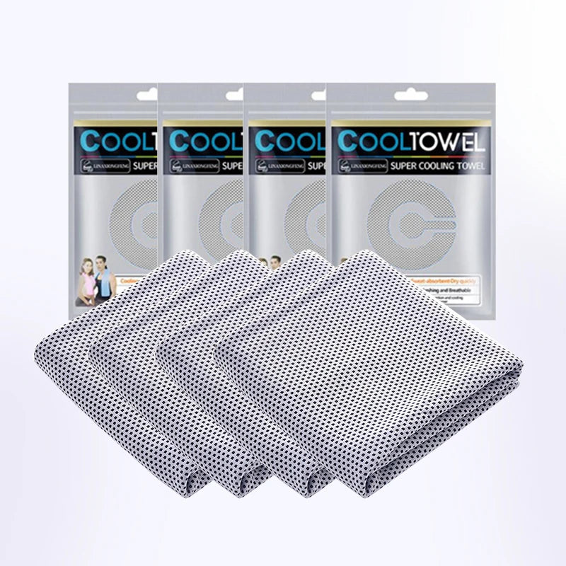 4pcs Cooling Sports Towels Soft Outdoor Fitness Set