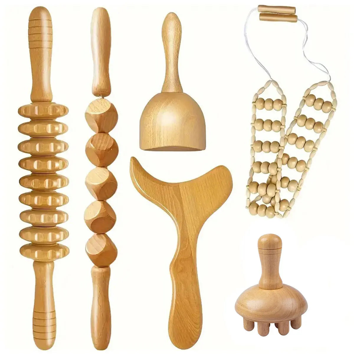 Wooden Massage Roller Handheld Body Massage Tool