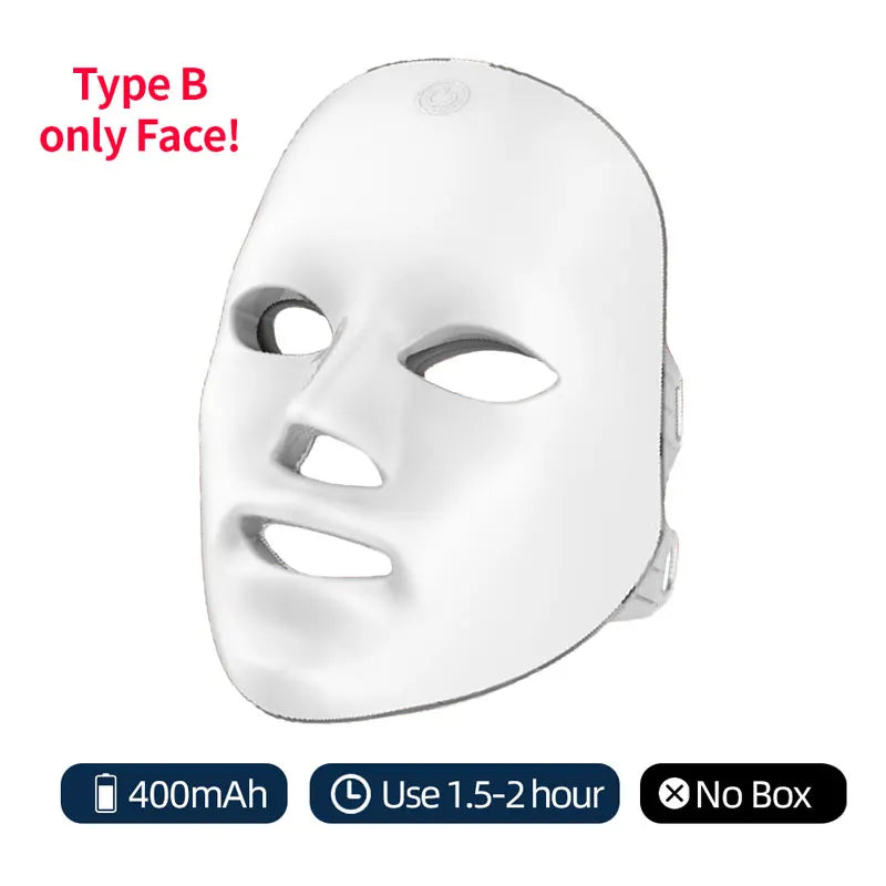 Wireless 7 Colour LED Face & Neck Beauty Mask Device