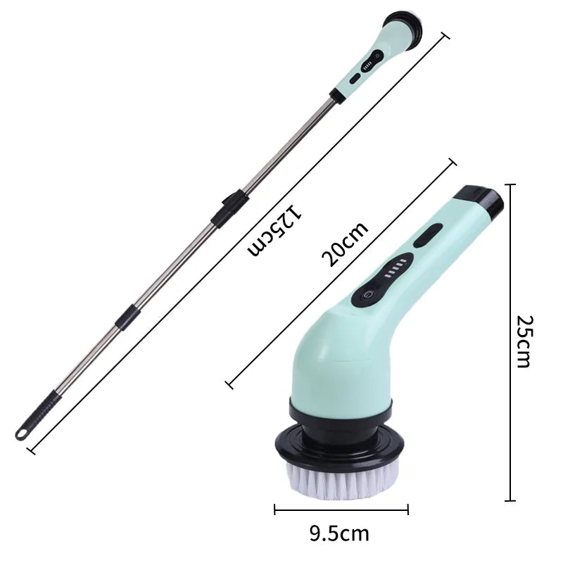 9-in-1 Electric Spin Cleaning Brush Home Scrubber Tool