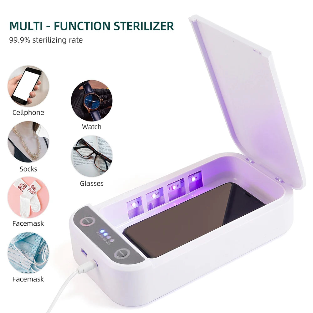 UV Steriliser Box with Wireless Charger & Aromatherapy