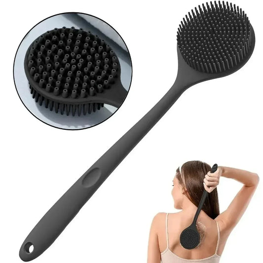 Double-Sided Silicone Back Scrubber with Long Handle