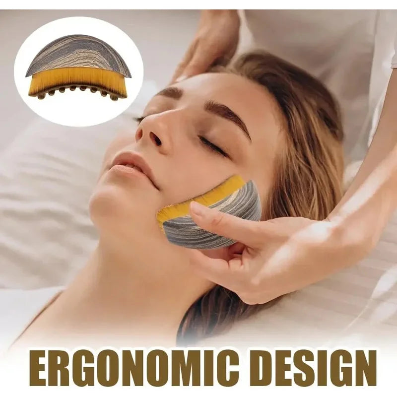 Ergonomic Facial Contour Massage Brush Beauty Tool
