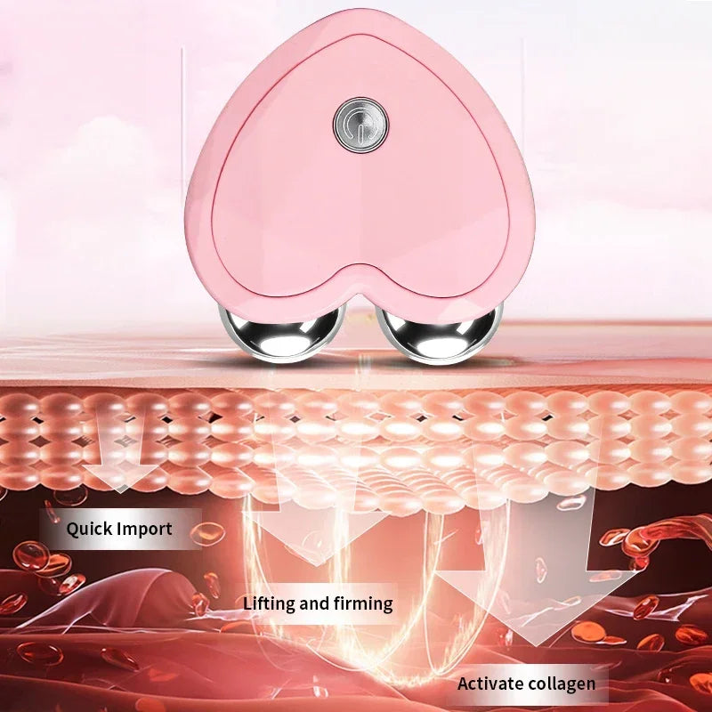 Portable Microcurrent Facial Beauty Roller Device