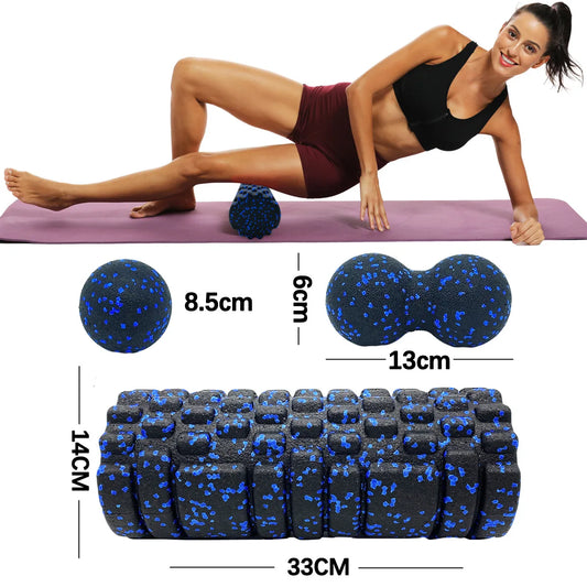 3Pcs EPP Yoga Foam Roller Massage Ball Fitness Set