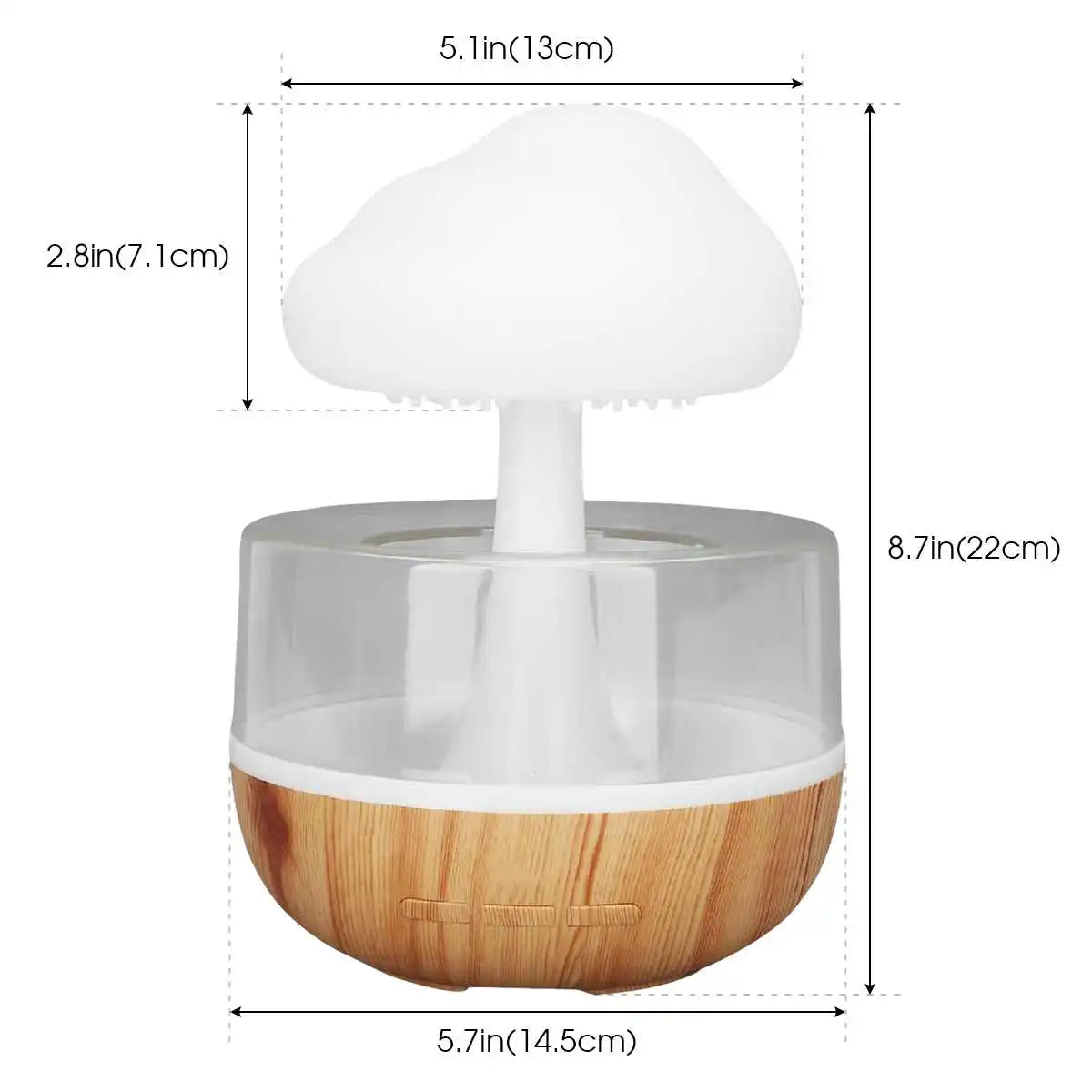 Rain Cloud Humidifier with LED Night Light