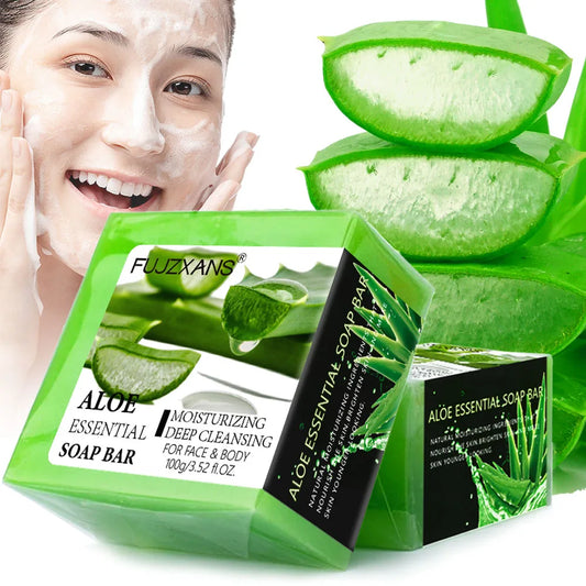 Aloe Vera Soap Bar for Face & Body Hydration