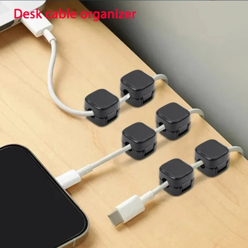 Magnetic Cable Clip Adhesive Desk Wire Organiser Holder