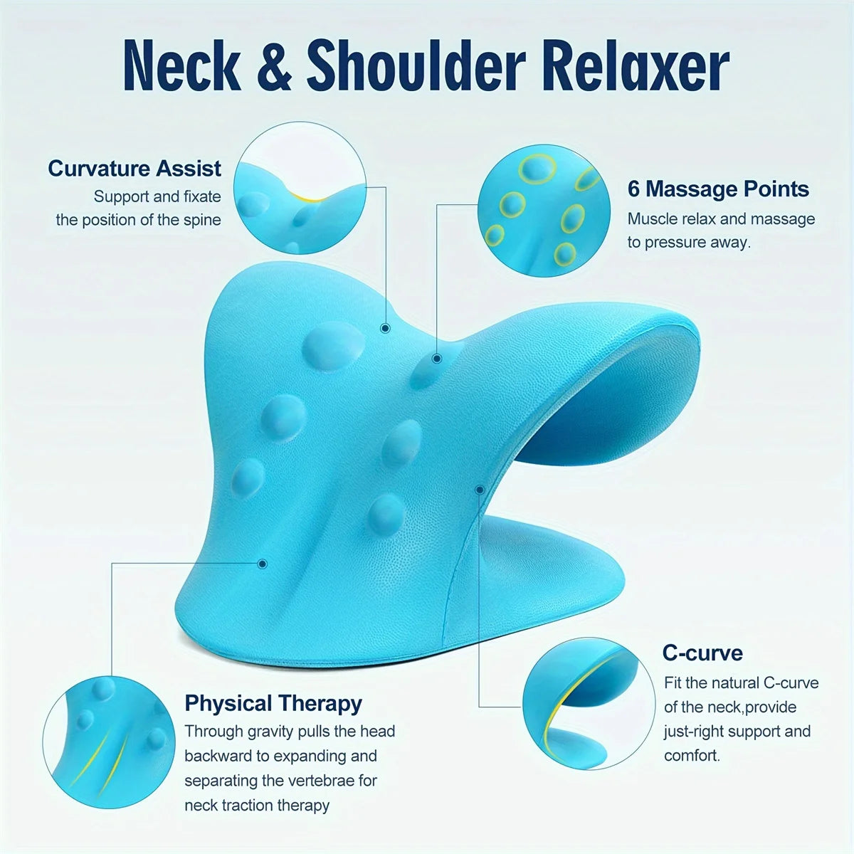 C-Shaped Neck Support Pillow Ergonomic Cushion
