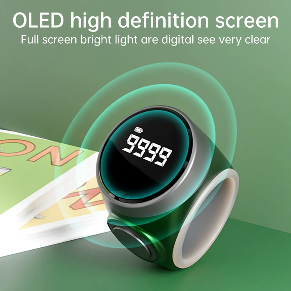 S9 Digital Ring Counter – Smart Touch Prayer & Tally Counter