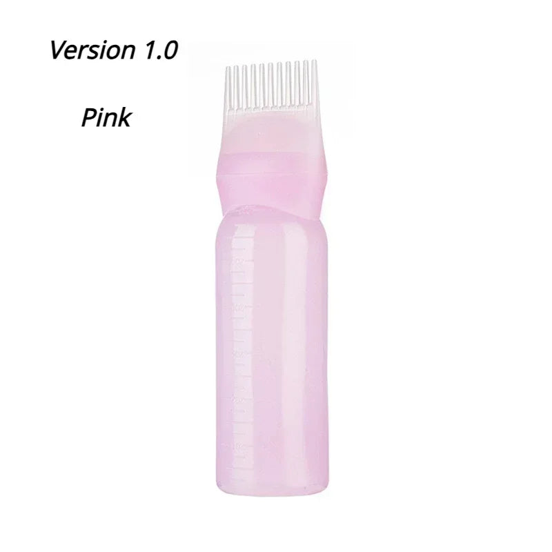 Silicone Scalp Massage Shampoo Brush & Hair Applicator Bottle