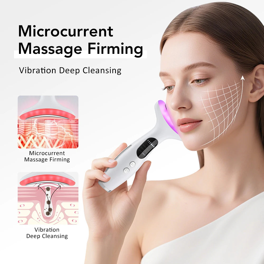 EMS Face & Neck Beauty Device with 7 LED Colours