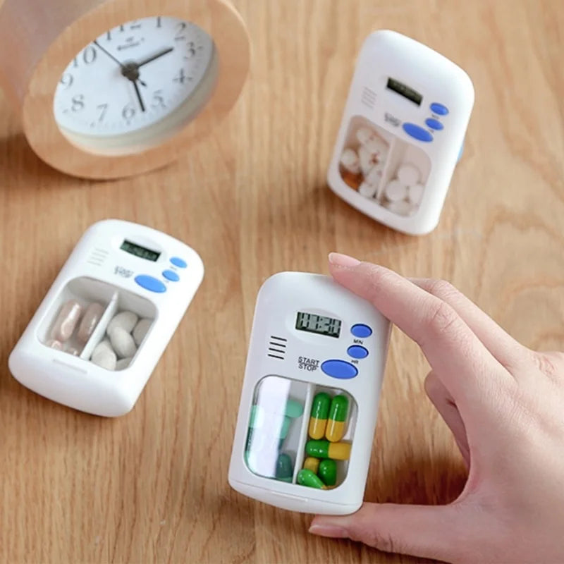 Mini Portable Pill Reminder Alarm Box with LED Display