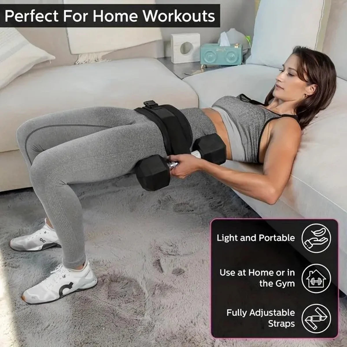 Adjustable Weighted Waist Belt Home Fitness Training