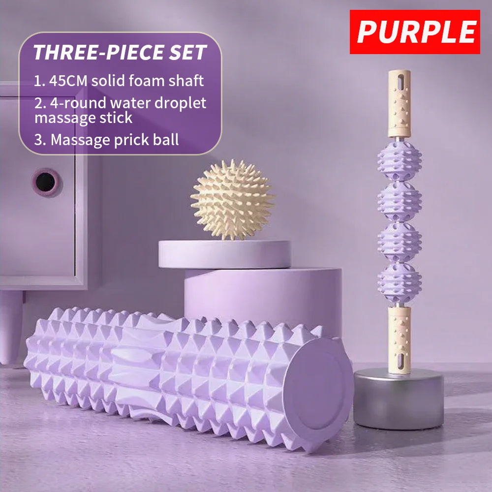3-Piece Foam Roller & Massage Ball Fitness Set