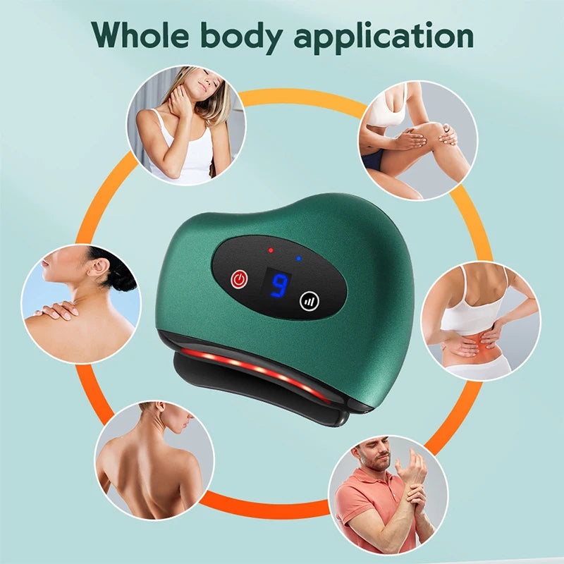 Electric Vibration Gua Sha Massager for Face & Body Care