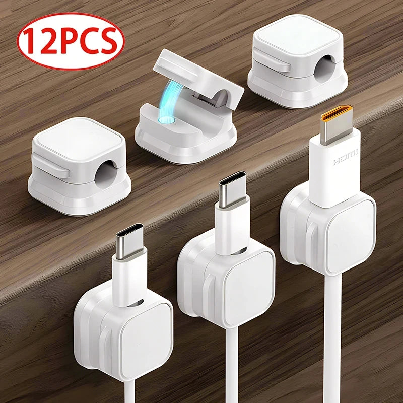 Magnetic Cable Clip Adhesive Desk Wire Organiser Holder