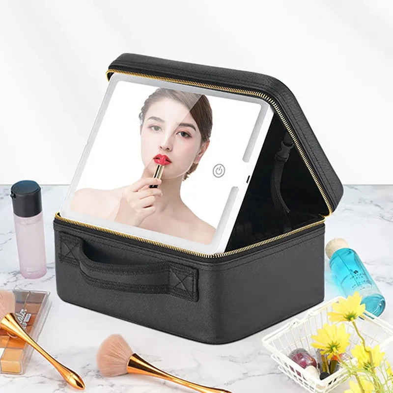LED Makeup Travel Case with Mirror