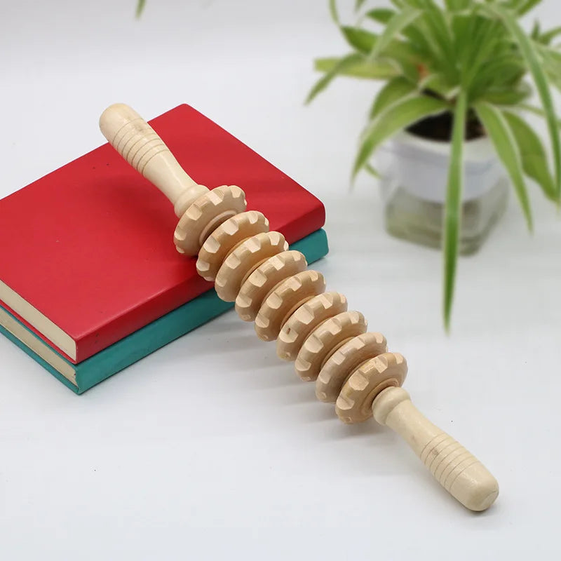Wooden Massage Roller Handheld Body Massage Tool