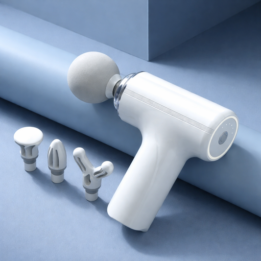 Portable Electric Massage Gun with 4 Heads & LED Display